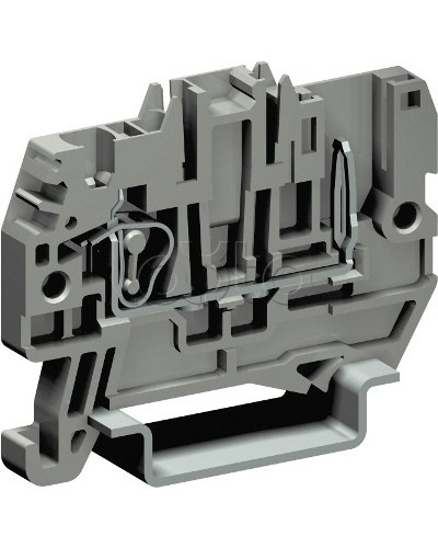 Пружинная проходная клемма со штыревым контактом. Серая. 2,5 кв. мм. DKC ZHVP300GR-RET в Сергиевом Посаде Аксессуары для лотков Pintop.ru