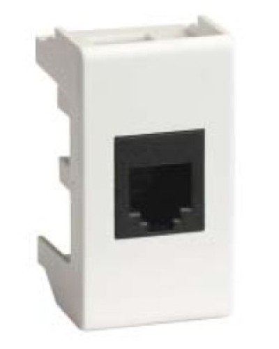 Компьютерная розетка RJ-45, кат.5Е, неэкранированная 8P8C, Hyperline, Dual IDC, белый RAL 9010, DKC 45048 в Сергиевом Посаде Розетки компьютерные и телефонные Pintop.ru