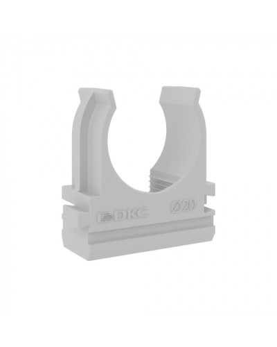 Держатель-клипса быстрого монтажа, для крепления труб, ф20мм, пластик, RAL 7035 DKC 51020M в Сергиевом Посаде Держатели, клипсы, скобы Pintop.ru
