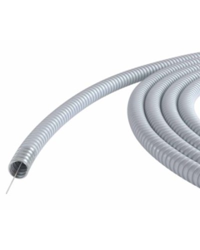 Металлорукав DN 15мм в ПВХ изоляции, Dвн 15,5 мм, Dнар 19,5, с протяжкой, 100 м, цвет серый DKC 6071R-015100P в Сергиевом Посаде Металлорукав Pintop.ru