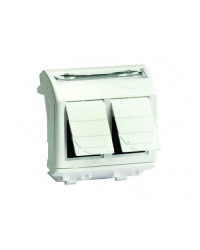 Комп.роз. RJ45 кат.6 (2 разъема 8P8C, Hyperline) Brava, белая, 2М DKC (76452B) в Сергиевом Посаде Розетки компьютерные и телефонные Pintop.ru