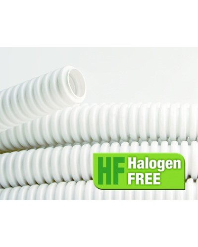 Труба ПЛЛ гибкая гофр. не содержит галогенов д.50мм, ПВ-0, с протяжкой,15м, цвет белый DKC 81850 в Сергиевом Посаде Труба гофрированная Pintop.ru