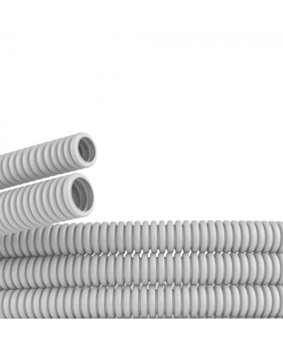Труба ПВХ гибкая гофр. д.40мм, тяжёлая без протяжки, цвет серый DKC 90540 в Сергиевом Посаде Труба гофрированная Pintop.ru