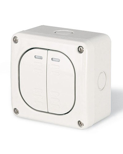 Выключатель однополюсный, двухклавишный, настенный DKC DIS1375022 в Сергиевом Посаде Аксессуары для стоек и шкафов Pintop.ru