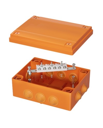 Коробка распределительная IP55, пластиковая с кабельными вводами и клеммниками 240х190х90мм DKC FSK41610 в Сергиевом Посаде Распределительные коробки Pintop.ru