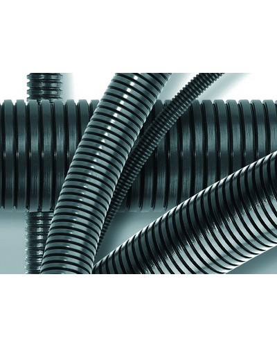 Труба гофрированная DN12мм, ПВ-0, д. вн. 12,2 мм, д. нар. 15,8 мм, полиамид с протяжкой DKC PA611216F0 в Сергиевом Посаде Труба гофрированная Pintop.ru