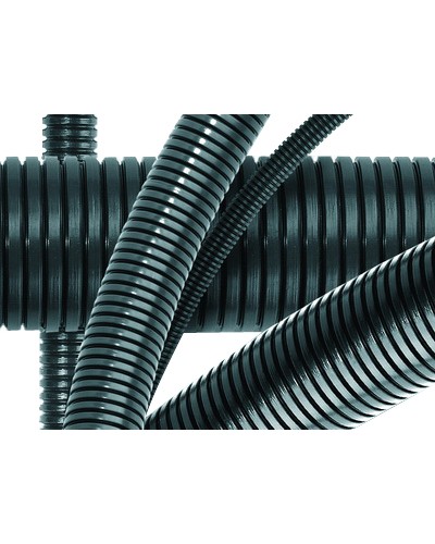 Труба гофрированная DN36мм, ПВ-0, D вн 36,3 мм, D нар 42,5 мм, полиамид 6, с протяжой DKC PA613643F0 в Сергиевом Посаде Труба гофрированная Pintop.ru