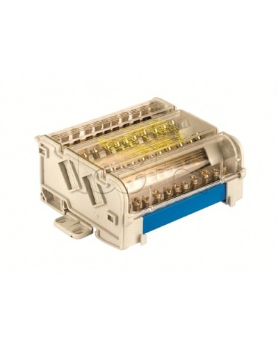 Блок распределительный на DIN рейку 5р 160А, 5х7мм 1х8мм 1х9мм 1х12мм DKC BD16085 в Сергиевом Посаде Аксессуары для стоек и шкафов Pintop.ru