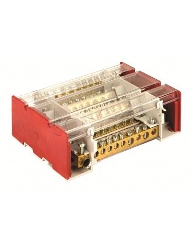 Блок распределительный на DIN рейку c выносной клеммой 4р 160А, 7х7мм 1х8мм 1х9мм 1х12мм DKC BD3160104 в Сергиевом Посаде Аксессуары для стоек и шкафов Pintop.ru