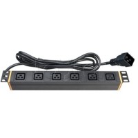 Блок распределения питания для 19" шкафов, 16A 6 ХC19, вх. разъём C20 DKC R519C146