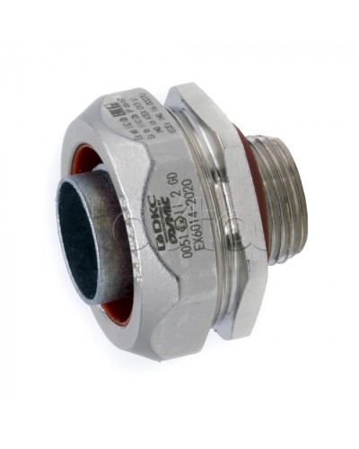 Взрывозащищенная Ex e муфта металлорукав-коробка. DN20 мм. M20х1,5.Никелированная латунь. IP66/6 (EX6014-2020) в Сергиевом Посаде Повороты, муфты, тройники Pintop.ru