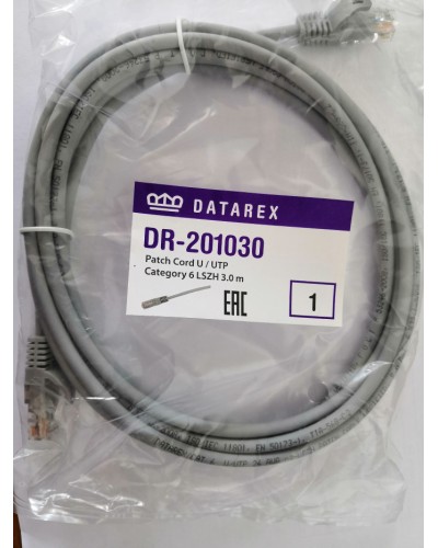 Шнур коммутационный категории 6 Datarex DR-201005 в Сергиевом Посаде Патчкорды (медные) Pintop.ru