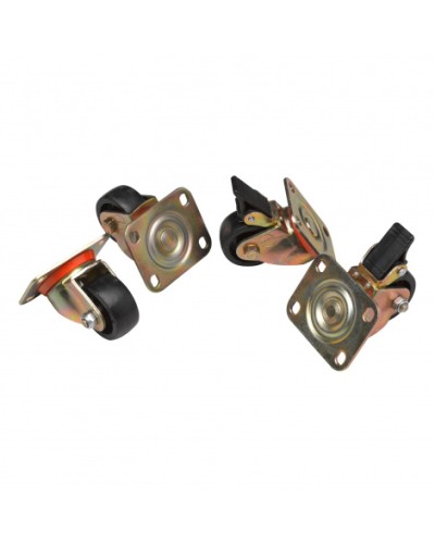 Комплект роликов, 2 шт с тормозом, 2 обычных, нагрузка 150 кг на ролик Datarex DR-460000 в Сергиевом Посаде Ролики для шкафов и стоек Pintop.ru