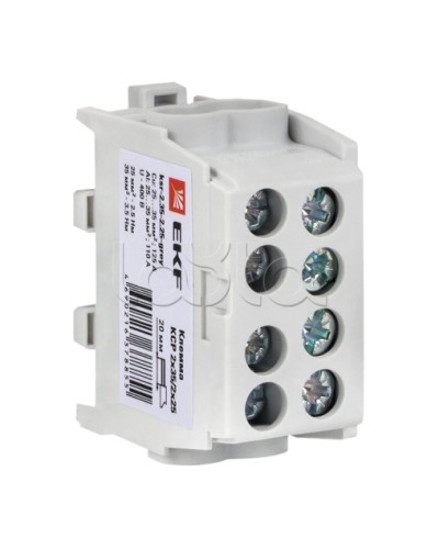 Клемма распределительная КСР с двойным винтом 2x35/2x25 серая EKF PROxima (ksr-2.35-2.25-grey) в Сергиевом Посаде Клеммные колодки Pintop.ru
