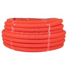 Труба гофр. ПНД с протяжкой d32 мм (50 м) оранжевая EKF-Plast (tpnd-32-o)