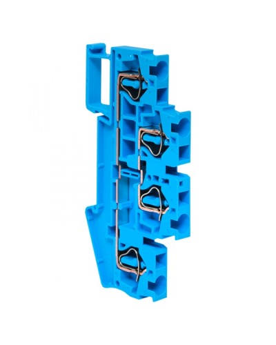 Колодка клеммная пружинная двойная JXB-ST-4 32А синяя EKF (plc-jxb-st-4-4-2-blue) в Сергиевом Посаде Клеммные колодки Pintop.ru