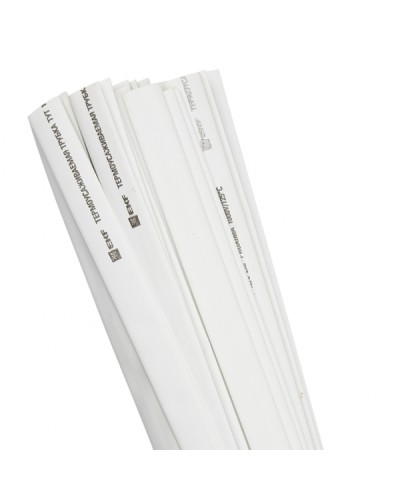 Термоусаживаемая трубка ТУТ нг 12/6 белая в отрезках по 1м EKF PROxima (tut-12-w-1m) в Сергиевом Посаде Аксессуары для кабель-канала Pintop.ru