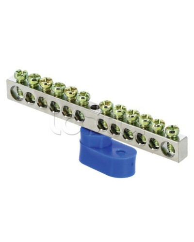 Шина 0 N (6x9мм) 12 отв. цинк синий угловой изолятор EKF PROxima (sn1-63-12-1) в Сергиевом Посаде Клеммные колодки Pintop.ru