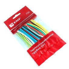 Термоусаживаемая трубка ТУТ нг 4/2 набор:7 цветов по 3шт. 100мм. EKF PROxima (tut-n-4)