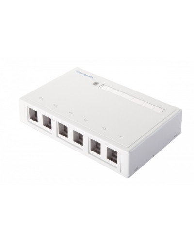 Коробка арендатора 6 портов Eurolan (12B-00-06WT) в Сергиевом Посаде Распределительные коробки Pintop.ru