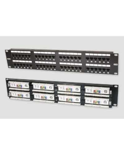 Патч-панель 19, 2U, 48xRJ45 категория 5е Eurolan (27B-U5-48BL) в Сергиевом Посаде Патч панель Pintop.ru