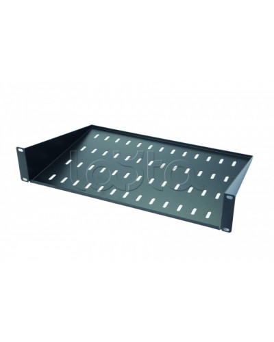 Полка стационарная 2U глуб. 300 мм Eurolan (60A-02-30-11BL) в Сергиевом Посаде Полки для шкафов и стоек Pintop.ru