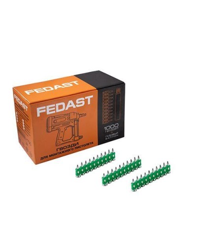 Гвозди 3.0*22 мм усиленные для монтажного пистолета (1000 шт/уп) FEDAST fd3022eg в Сергиевом Посаде Крепеж: Дюбели, шурупы, саморезы Pintop.ru