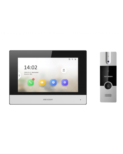 Комплект с видеодомофоном и вызывной панелью Hikvision DS-KIS302-P в Сергиевом Посаде Комплекты домофонов Pintop.ru