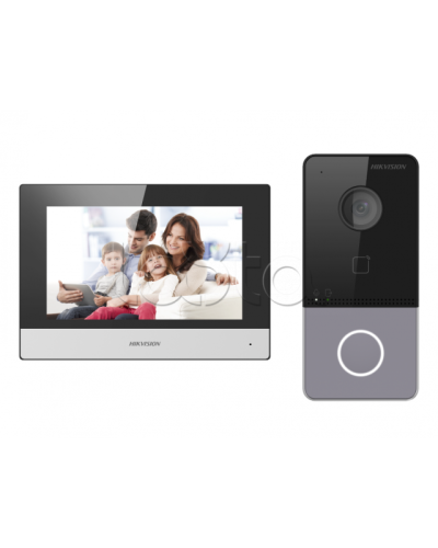 Комплект IP видеодомофона с Wi-Fi Hikvision DS-KIS603-P(C) в Сергиевом Посаде Комплекты домофонов Pintop.ru