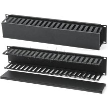 Организатор кабельный с крышкой, 19" Hyperline (CM-2U-PL-COV)