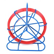 Устройство для протяжки кабеля мини УЗК в металлической кассете с держателем на ножке, 50 м Hyperline CPS-GP6.0-МС-50M