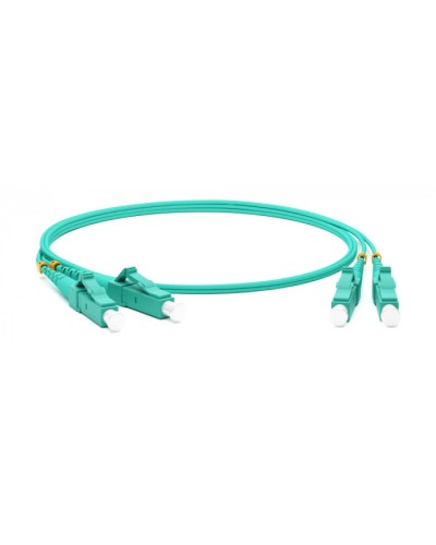 Патч-корд волоконно-оптический MM 50/125(OM3), LC-LC, duplex, LSZH, 1 м Hyperline FC-D2-503-LC/PR-LC/PR-H-1M-LSZH-AQ (FC-503-LC-LC-10G-1M) в Сергиевом Посаде Патч-корды оптические Pintop.ru