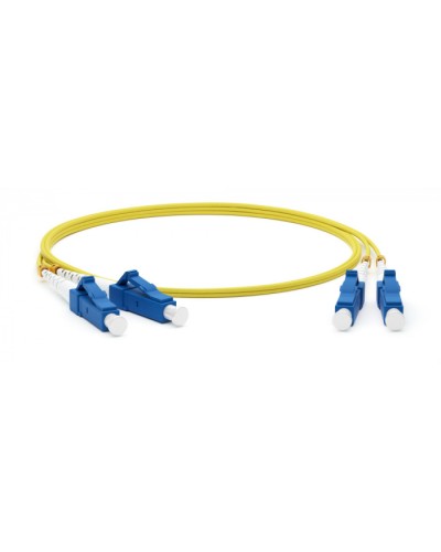 Патч-корд волоконно-оптический Hyperline FC-D2-9-LC/UR-LC/UR-H-10M-LSZH-YL в Сергиевом Посаде Патч-корды оптические Pintop.ru