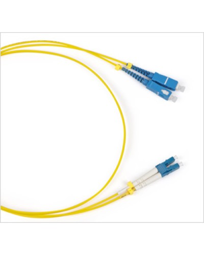 Патч-корд волоконно-оптический SM 9/125, LC/UPC-SC/UPC, duplex, LSZH, (1 м) Hyperline FC-D2-9-LC/UR-SC/UR-H-1M-LSZH-YL в Сергиевом Посаде Патч-корды оптические Pintop.ru