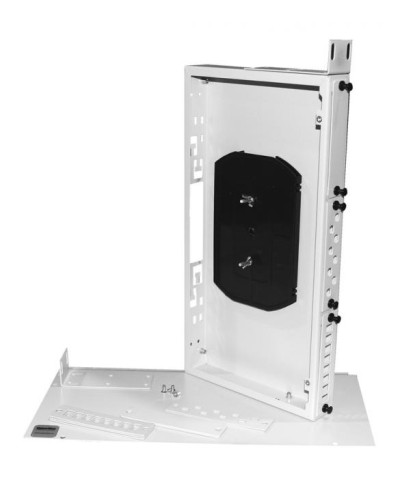 Бокс оптический универсальный 19, от 8 до 24 портов (SC, duplex LC, ST, FC), со сплайс пластиной, без пигтейлов и проходных адаптеров Hyperline FO-19R-1U-3xSLT-W140H42-24UN-GY в Сергиевом Посаде Кросс оптический Pintop.ru