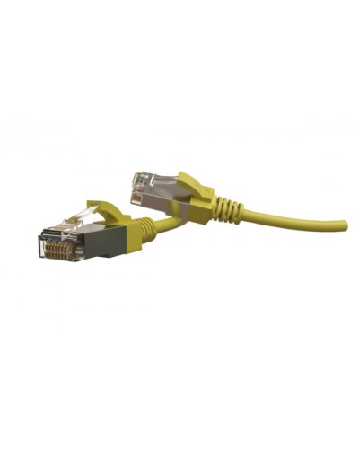 Патч-корд S/FTP Hyperline (PC-LPT-SFTP-RJ45-RJ45-C6-2M-LSZH-YL) в Сергиевом Посаде Патчкорды (медные) Pintop.ru