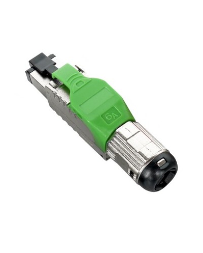 Разъем полевой оконцовки RJ-45 8P8C Hyperline PLUE-8P8C-S-C6A-SH-GN в Сергиевом Посаде Коннекторы и разъемы Pintop.ru