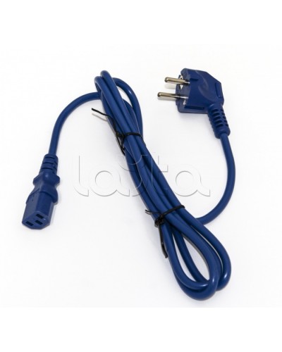 Кабель питания компьютера Hyperline PWC-IEC13-SHM-1.8-BL в Сергиевом Посаде Патч-корды и пигтейлы Pintop.ru