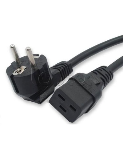 Кабель питания компьютера (Shucko - C13), 10A, угловая вилка, 3м Hyperline PWC-IEC19-SHM-3.0-BK в Сергиевом Посаде Патч-корды и пигтейлы Pintop.ru
