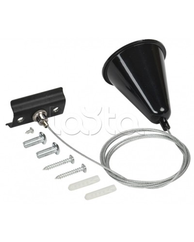 Комплект подвеса для ШП с тросом 1,5м черный IEK (LT-SO0D-KPT-D15-K02) в Сергиевом Посаде Светильники Pintop.ru