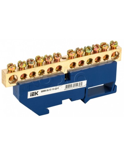Шина N ноль на DIN-изоляторе ШНИ-8х12-12-Д-С IEK (YNN10-812-12D-K07) в Сергиевом Посаде Клеммные колодки Pintop.ru