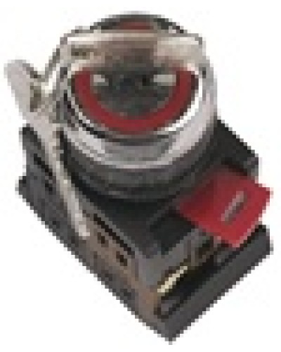 Переключатель AKS-22 с ключом на 2 фиксир.положения I-O 1з+1р черный IEK BSW10-AKS-2-K02 в Сергиевом Посаде Аксессуары для стоек и шкафов Pintop.ru