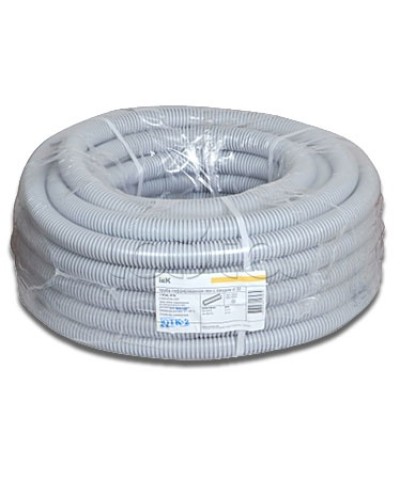 Труба гофрированная ПВХ 20 мм с зондом IEK CTG20-20-K41-100I (100 м) в Сергиевом Посаде Труба гофрированная Pintop.ru
