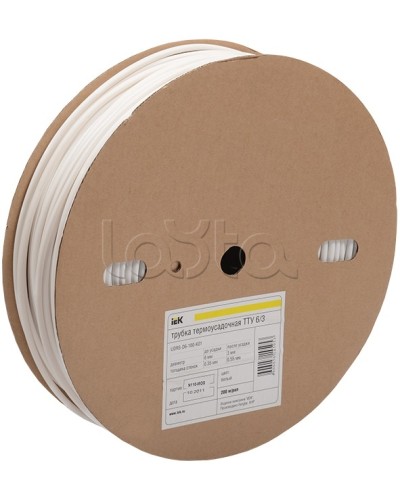 Трубка термоус. ТТУ (ТУТ) 20/10(дл.100м) белая. IEK(UDRS-D20-100-K01) в Сергиевом Посаде Дополнительное оборудование для ОПС Pintop.ru