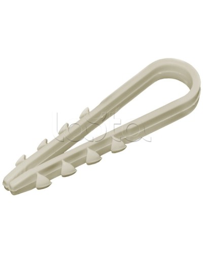 Дюбель-хомут 5-8 мм нейлон белый (100шт) IEK UHH35-5-8-100 в Сергиевом Посаде Стяжки-хомуты Pintop.ru