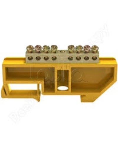 Шина PE земля на DIN-изоляторах ШНИ-6х9-8-Д-Ж IEK YNN10-69-8D-K05 в Сергиевом Посаде Клеммные колодки Pintop.ru