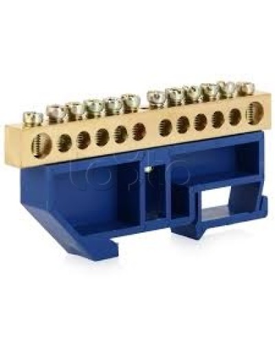 Шина нулевая с DIN-изолятором ШНИ-8x12-10-Д-С IEK YNN10-812-10D-K07 в Сергиевом Посаде Клеммные колодки Pintop.ru