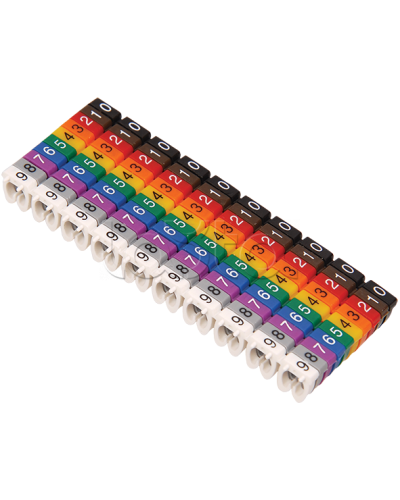 Маркер кабельный МКН комплект цифр 0-9 6мм2 (100шт/упак) IEK (UMK06-02-09) в Сергиевом Посаде Аксессуары для кабель-канала Pintop.ru