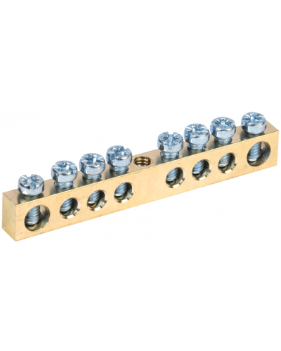 Шина нулевая на DIN-изолятор ШНИ-6x9 8/1 IEK (YNN10-08-100) в Сергиевом Посаде Клеммные колодки Pintop.ru