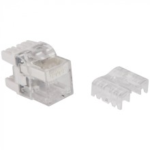 Модуль Keystone, RJ45, кат.5E, UTP, 180 градусов, с индикатором, белый LANMASTER LAN-OKi45U5E/180